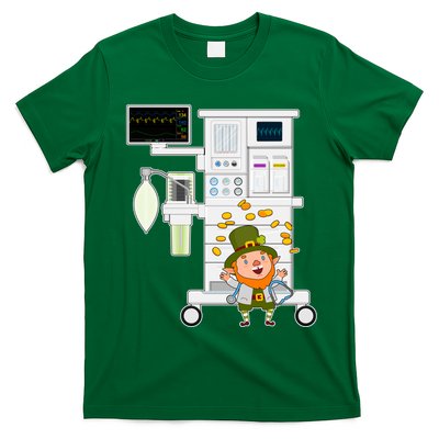 St Patrick's Day Leprechaun Anesthesia Machine T-Shirt