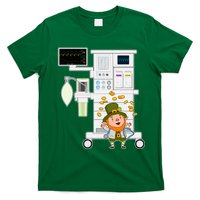 St Patrick's Day Leprechaun Anesthesia Machine T-Shirt