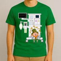 St Patrick's Day Leprechaun Anesthesia Machine T-Shirt