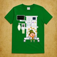 St Patrick's Day Leprechaun Anesthesia Machine T-Shirt