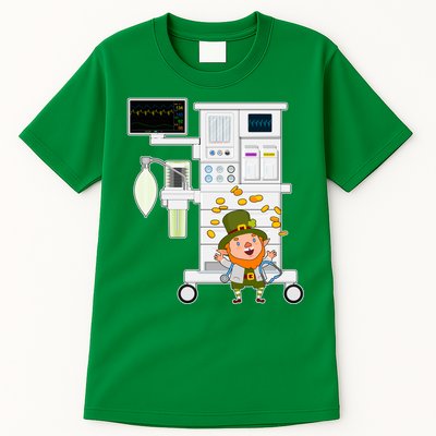 St Patrick's Day Leprechaun Anesthesia Machine Tall T-Shirt