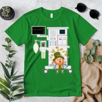 St Patrick's Day Leprechaun Anesthesia Machine Premium T-Shirt
