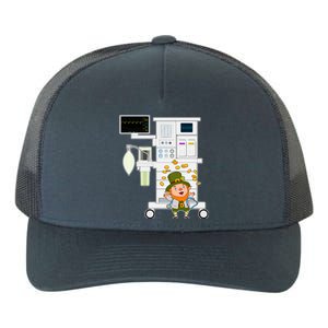 St Patrick's Day Leprechaun Anesthesia Machine Yupoong Adult 5-Panel Trucker Hat