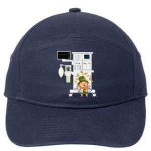 St Patrick's Day Leprechaun Anesthesia Machine 7-Panel Snapback Hat