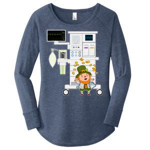 St Patrick's Day Leprechaun Anesthesia Machine Women's Perfect Tri Tunic Long Sleeve Shirt