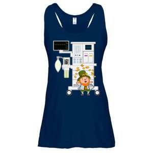 St Patrick's Day Leprechaun Anesthesia Machine Ladies Essential Flowy Tank