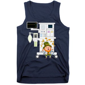 St Patrick's Day Leprechaun Anesthesia Machine Tank Top