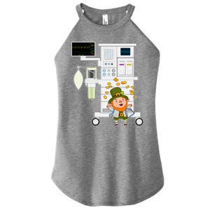 St Patrick's Day Leprechaun Anesthesia Machine Women's Perfect Tri Rocker Tank