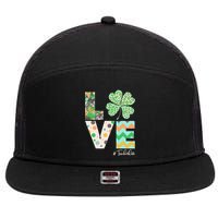 St Patrick's Day Love Teacher Life  7 Panel Mesh Trucker Snapback Hat