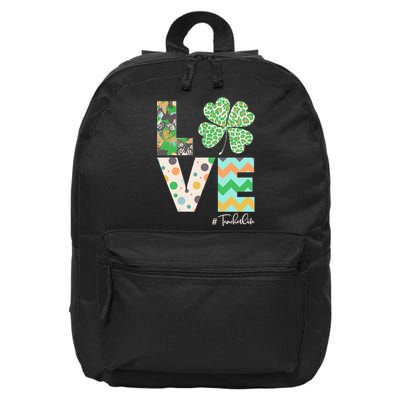 St Patrick's Day Love Teacher Life  16 in Basic Backpack