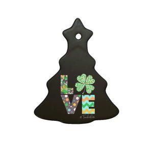 St Patrick's Day Love Teacher Life  Ceramic Tree Ornament