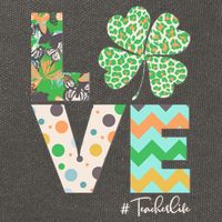 St Patrick's Day Love Teacher Life  Cotton Canvas Backpack