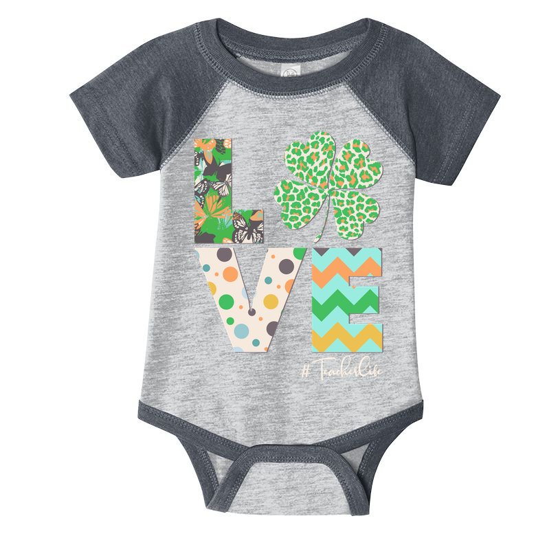 St Patrick's Day Love Teacher Life  Infant Baby Jersey Bodysuit