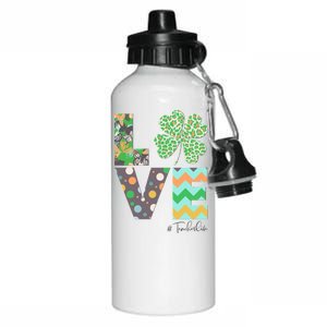 St Patrick's Day Love Teacher Life  Aluminum Water Bottle