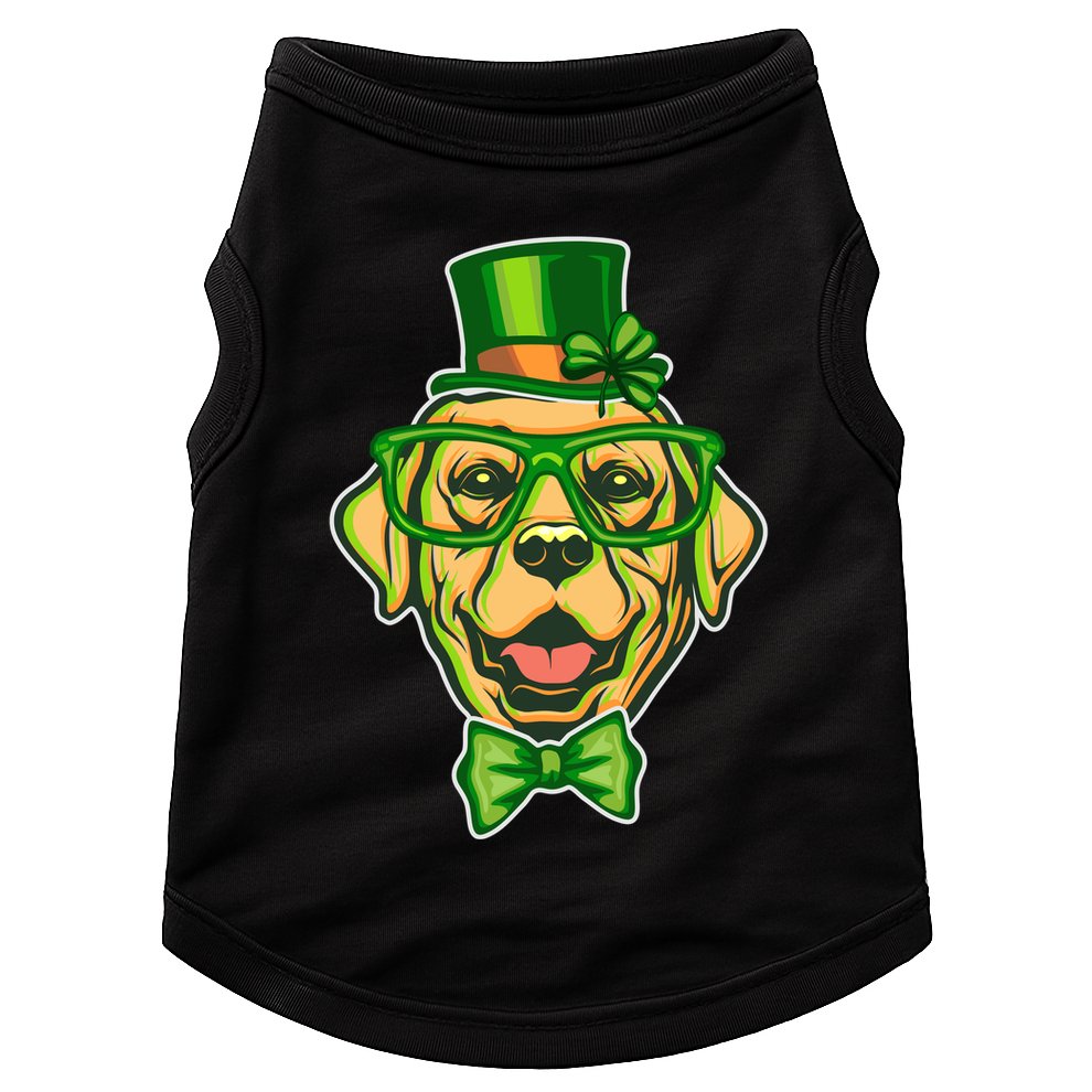 St Patrick's Day Lucky Golden Retriever Dog Doggie Tank