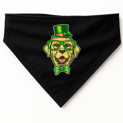 St Patrick's Day Lucky Golden Retriever Dog USA-Made Doggie Bandana