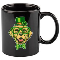 St Patrick's Day Lucky Golden Retriever Dog 11oz C Handle Ceramic Mug