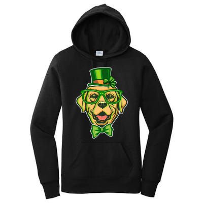 St Patrick's Day Lucky Golden Retriever Dog Women's Pullover Hoodie