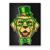 St Patrick's Day Lucky Golden Retriever Dog Poster