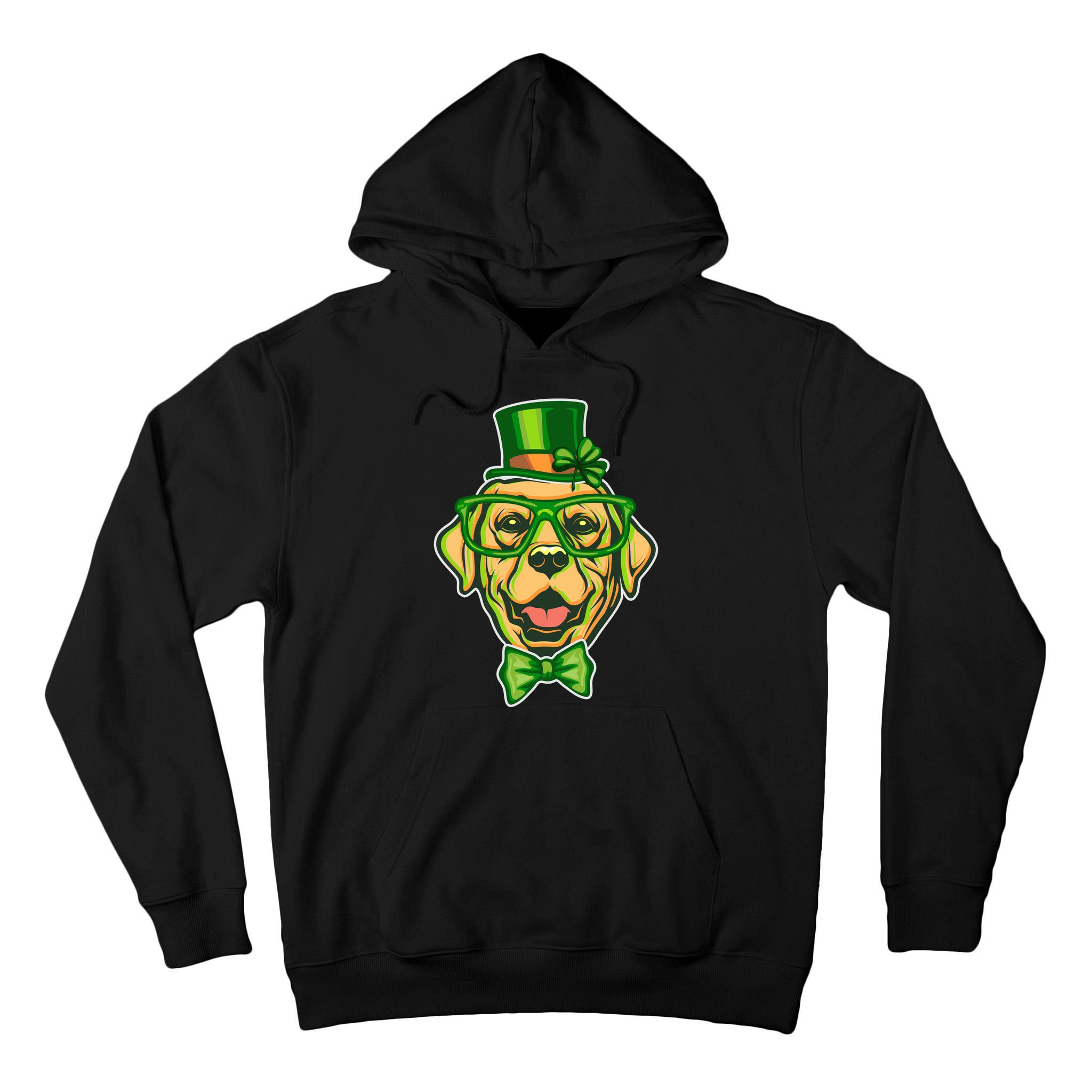 St Patrick's Day Lucky Golden Retriever Dog Tall Hoodie