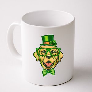 St Patrick's Day Lucky Golden Retriever Dog Coffee Mug