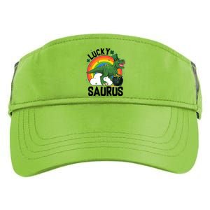 St Patrick's Day Lucky Saurus T-Rex With Pot Of Gold Adult Drive Performance Visor