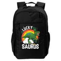 St Patrick's Day Lucky Saurus T-Rex With Pot Of Gold Backpack