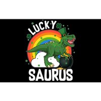 St Patrick's Day Lucky Saurus T-Rex With Pot Of Gold Bumper Sticker