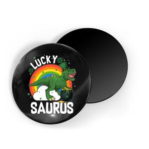 St Patrick's Day Lucky Saurus T-Rex With Pot Of Gold Magnet