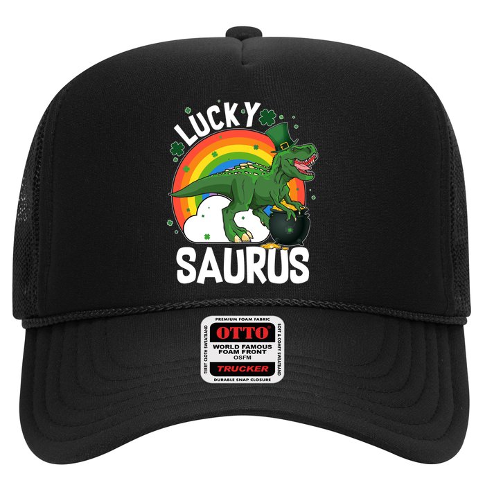 St Patrick's Day Lucky Saurus T-Rex With Pot Of Gold Hat