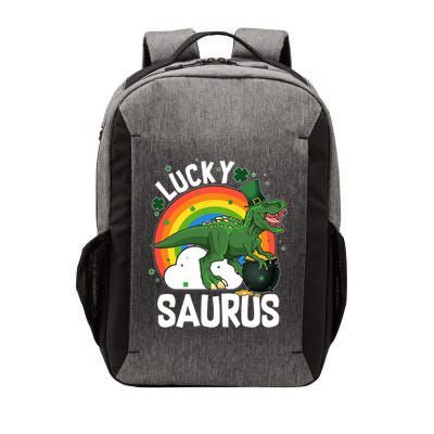 St Patrick's Day Lucky Saurus T-Rex With Pot Of Gold Vector Backpack