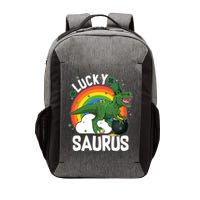 St Patrick's Day Lucky Saurus T-Rex With Pot Of Gold Vector Backpack