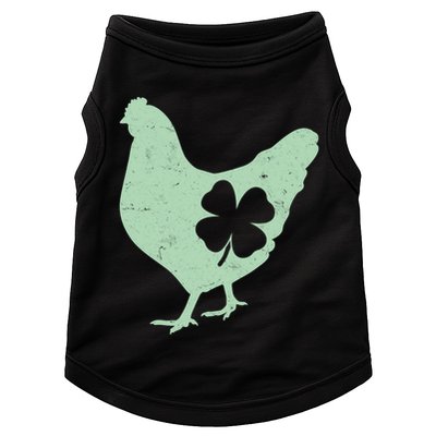 St Patrick's Day Lucky Shamrock Clover Chicken Doggie Tank