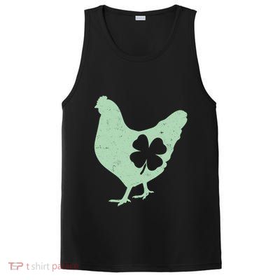 St Patrick's Day Lucky Shamrock Clover Chicken PosiCharge Competitor Tank