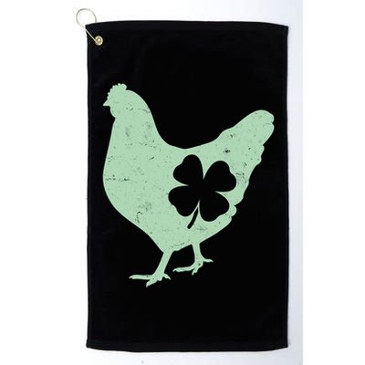 St Patrick's Day Lucky Shamrock Clover Chicken Golf Towel