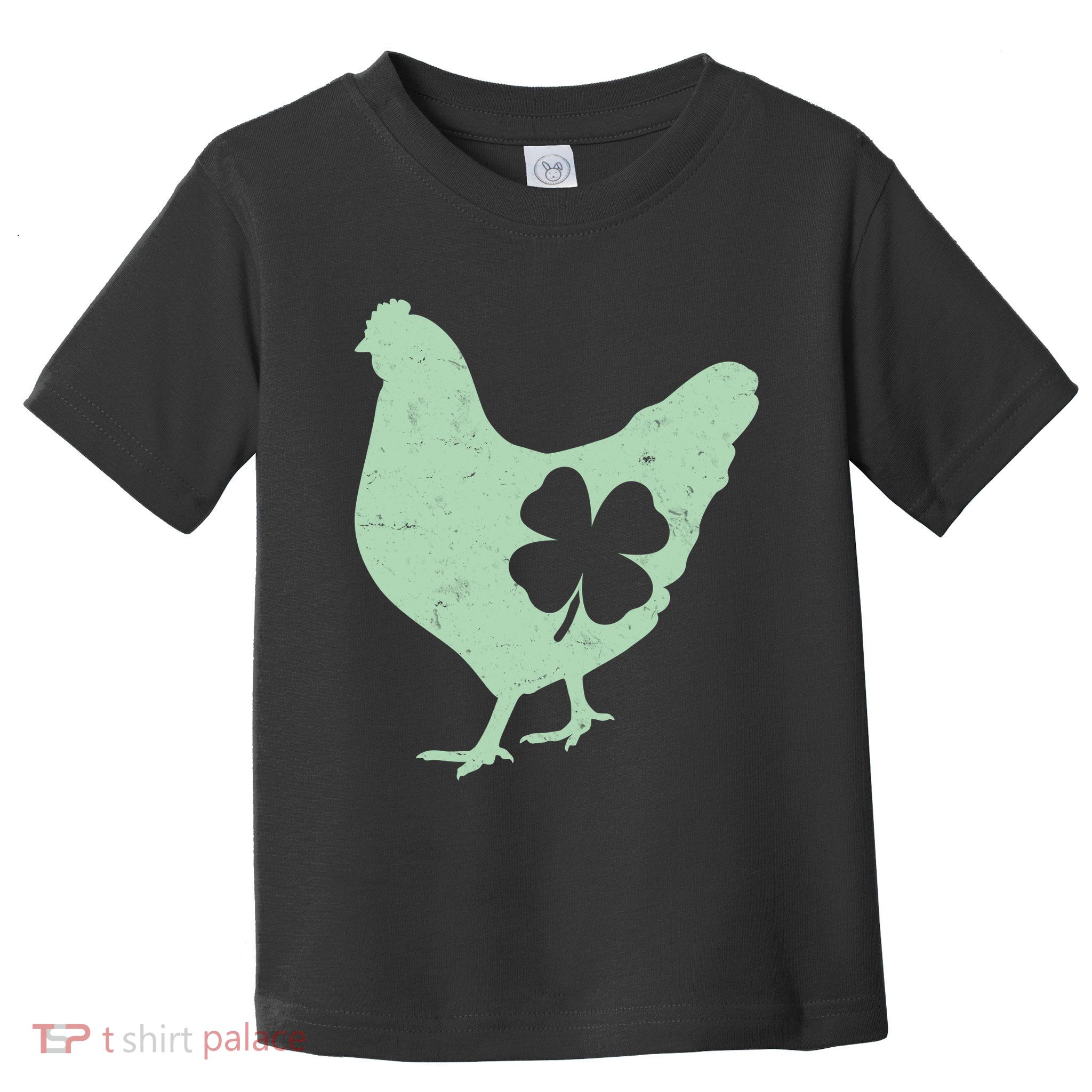 St Patrick's Day Lucky Shamrock Clover Chicken Toddler T-Shirt
