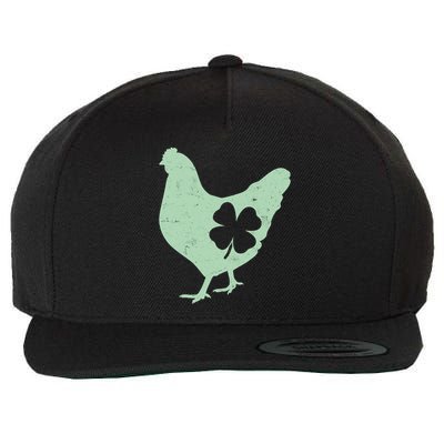 St Patrick's Day Lucky Shamrock Clover Chicken Wool Snapback Cap