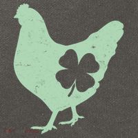 St Patrick's Day Lucky Shamrock Clover Chicken Cotton Canvas Backpack