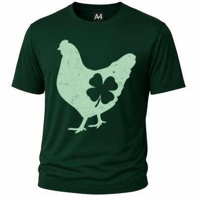St Patrick's Day Lucky Shamrock Clover Chicken Performance Shirt