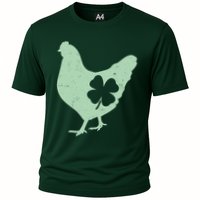 St Patrick's Day Lucky Shamrock Clover Chicken Performance Shirt