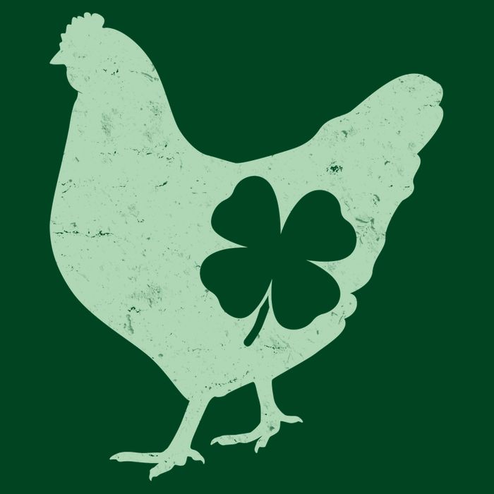St Patrick's Day Lucky Shamrock Clover Chicken Performance Shirt