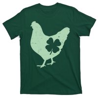 St Patrick's Day Lucky Shamrock Clover Chicken T-Shirt