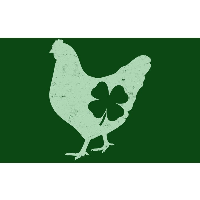 St Patrick's Day Lucky Shamrock Clover Chicken Bumper Sticker