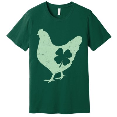 St Patrick's Day Lucky Shamrock Clover Chicken Premium T-Shirt