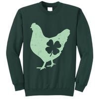 St Patrick's Day Lucky Shamrock Clover Chicken Tall Sweatshirt