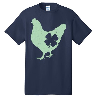 St Patrick's Day Lucky Shamrock Clover Chicken Tall T-Shirt