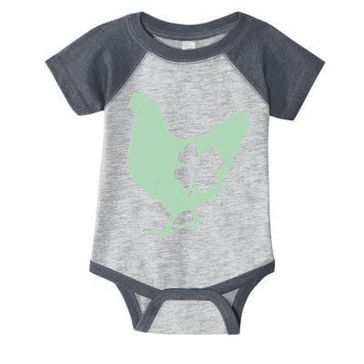 St Patrick's Day Lucky Shamrock Clover Chicken Infant Baby Jersey Bodysuit