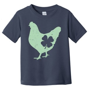 St Patrick's Day Lucky Shamrock Clover Chicken Toddler T-Shirt