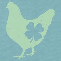 St Patrick's Day Lucky Shamrock Clover Chicken Sueded Cloud Jersey T-Shirt