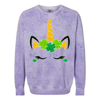 St Patrick's Day Lucky Unicorn Colorblast Crewneck Sweatshirt